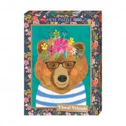 Puzzle 1000 pzs. Floral Friends, Gentle Bruin