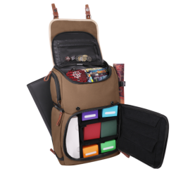 MOCHILA PORTADORA DE JUEGOS DE CARTAS COLOR CAFE