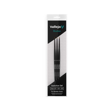 PINCEL PELO NATURAL PRO MODELER DEFINITION SET 4/0, 3/0 y 2/0