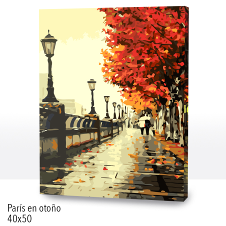 KIT PAINT BY NUMBERS PARÍS EN OTOÑO 40X50
