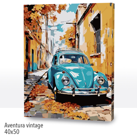 KIT PAINT BY NUMBERS AVENTURA VINTAGE 40X50