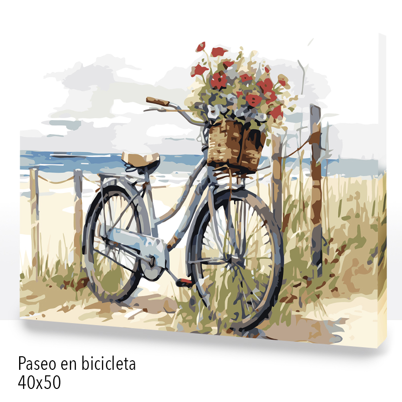 KIT PAINT BY NUMBERS PASEO EN BICICLETA 40X50