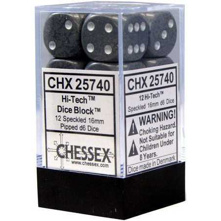 SET DE 12 DADOS D6 16MM MOTEADOS HI-TECH